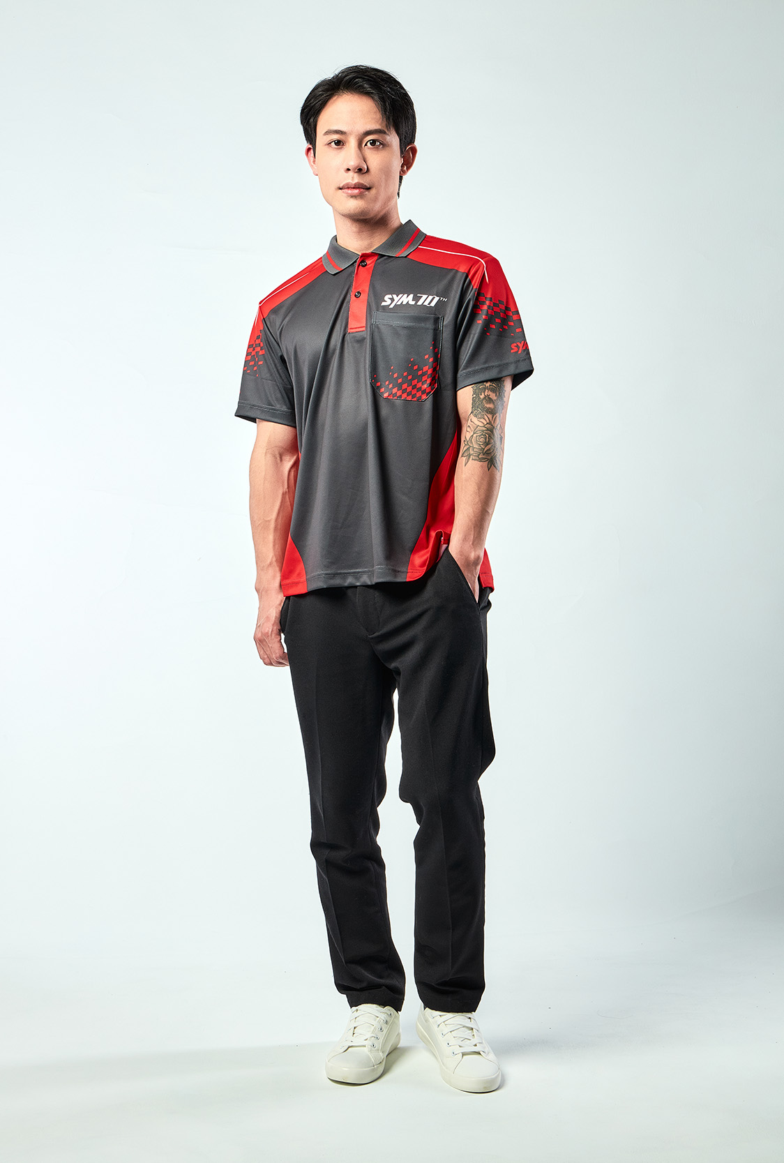 鳥眼快乾排汗POLO衫｜企業制服正面實拍